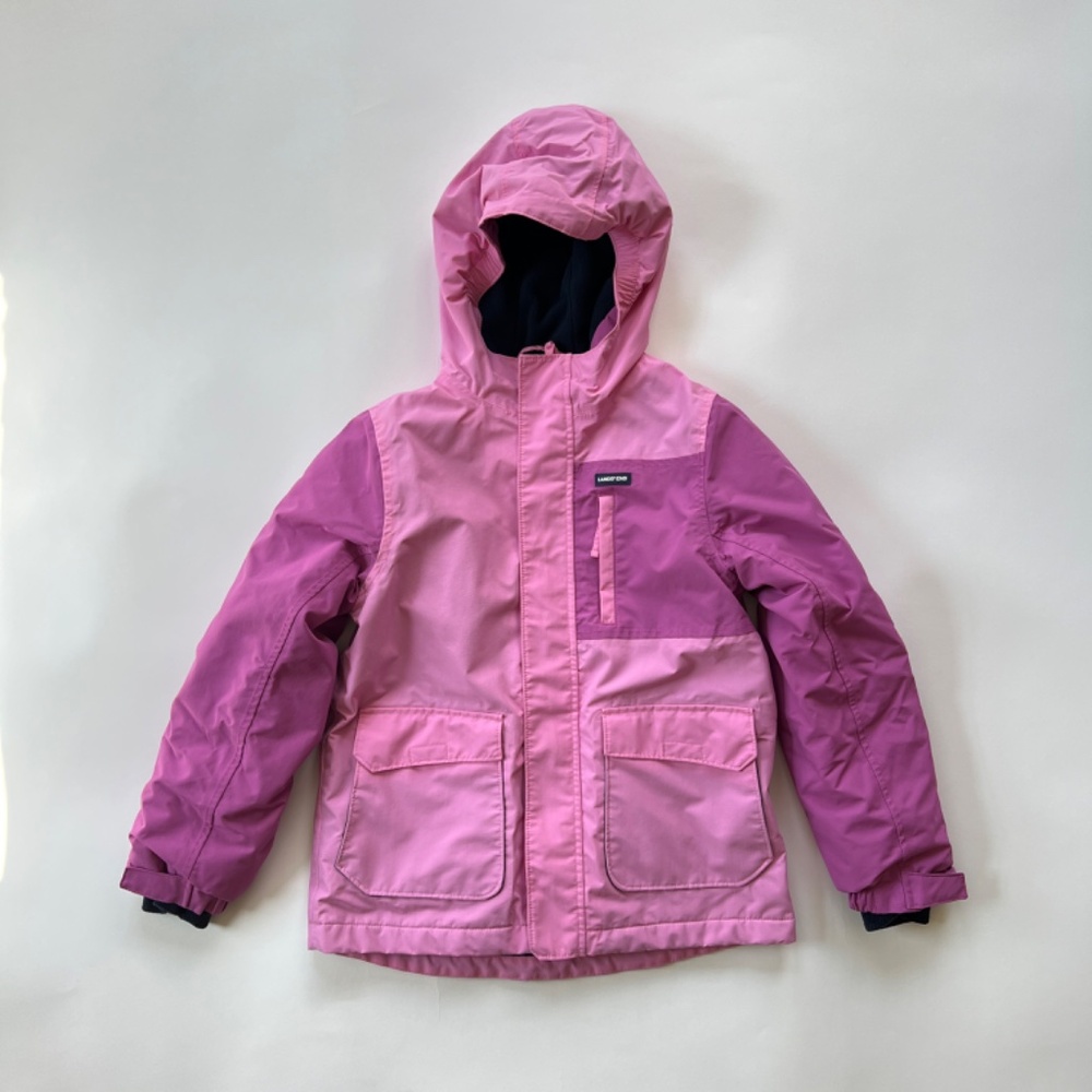 Lands' End Kids "Squall" Fleece Lined Winter Parka - Size L 10/12